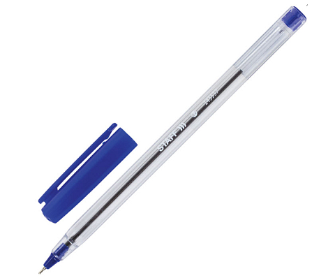 Ручка шариковая "Staff Everday OBP-537", 0,7мм, синяя, чернила на маслянной основе, прозрачная
